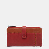 Cartera grande en piel roja