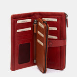 Cartera grande en piel roja