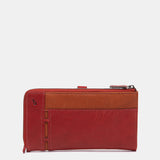 Cartera grande en piel roja