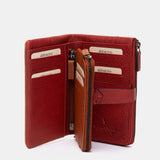 Cartera mediana en piel roja