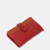 Cartera mediana en piel roja