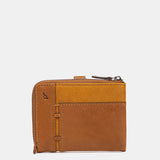 Cartera pequeña en piel cognac