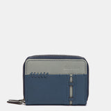 Cartera pequeña en piel azul