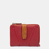 Red leather small wallet