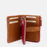 Red leather small wallet