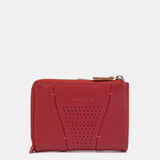 Red leather small wallet