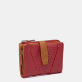 Red leather small wallet