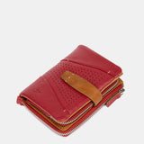 Red leather small wallet