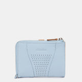 Light blue leather small wallet