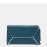 Cartera grande en piel azul