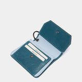 Cartera pequeña en piel azul