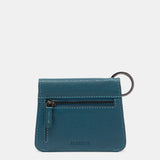 Cartera pequeña en piel azul