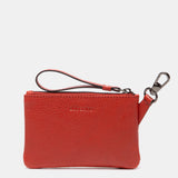 Monedero en piel rojo