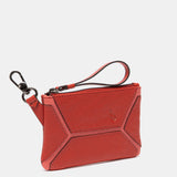 Monedero en piel rojo