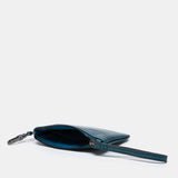 Monedero en piel azul