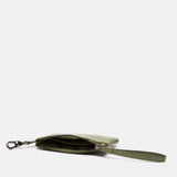 Monedero en piel verde