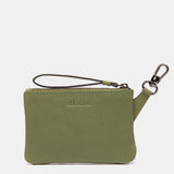 Monedero en piel verde