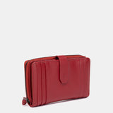 Cartera mediana de piel roja