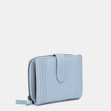 Small light blue leather wallet.