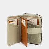 Cartera pequeña de piel verde