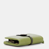 Medium-sized green leather wallet.