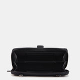 Cartera grande de piel negra