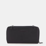 Cartera grande de piel negra