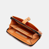 Orange leather large wallet