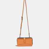 Orange leather large wallet