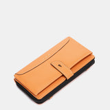 Orange leather large wallet