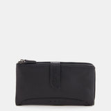 Black leather large wallet