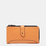 Orange leather large wallet