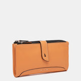 Orange leather large wallet