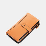 Orange leather large wallet