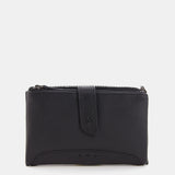 Black leather medium wallet