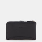 Black leather medium wallet