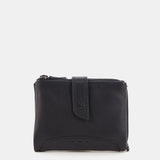 Cartera pequeña de piel negra