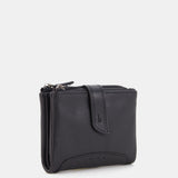 Cartera pequeña de piel negra