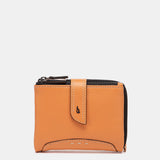 Orange leather small wallet