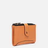 Orange leather small wallet