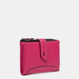 Kleine Geldbörse aus fuchsiafarbenem Leder
