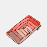 Cartera grande en piel roja