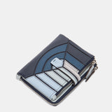 Cartera pequeña en piel azul