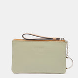 Monedero en piel verde