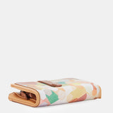Cartera mediana en piel con estampado ámbar