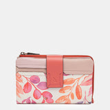 Cartera grande de piel fucsia