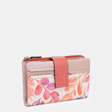 Cartera grande de piel fucsia