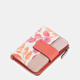 Cartera mediana de piel fucsia