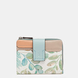 Cartera mediana de piel verde