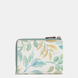 Cartera mediana de piel verde